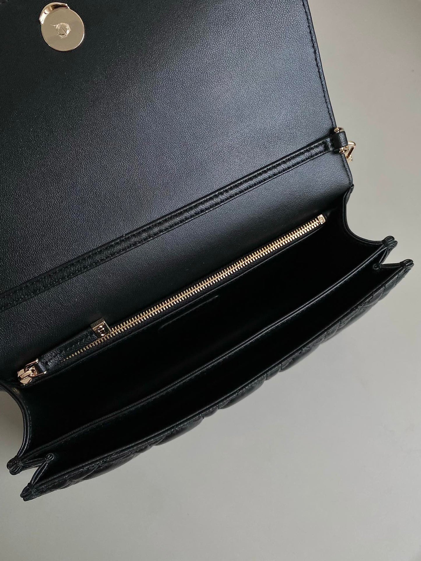DIOR MISS LADY 24 LARGE BAG IN BLACK LAMBSKIN