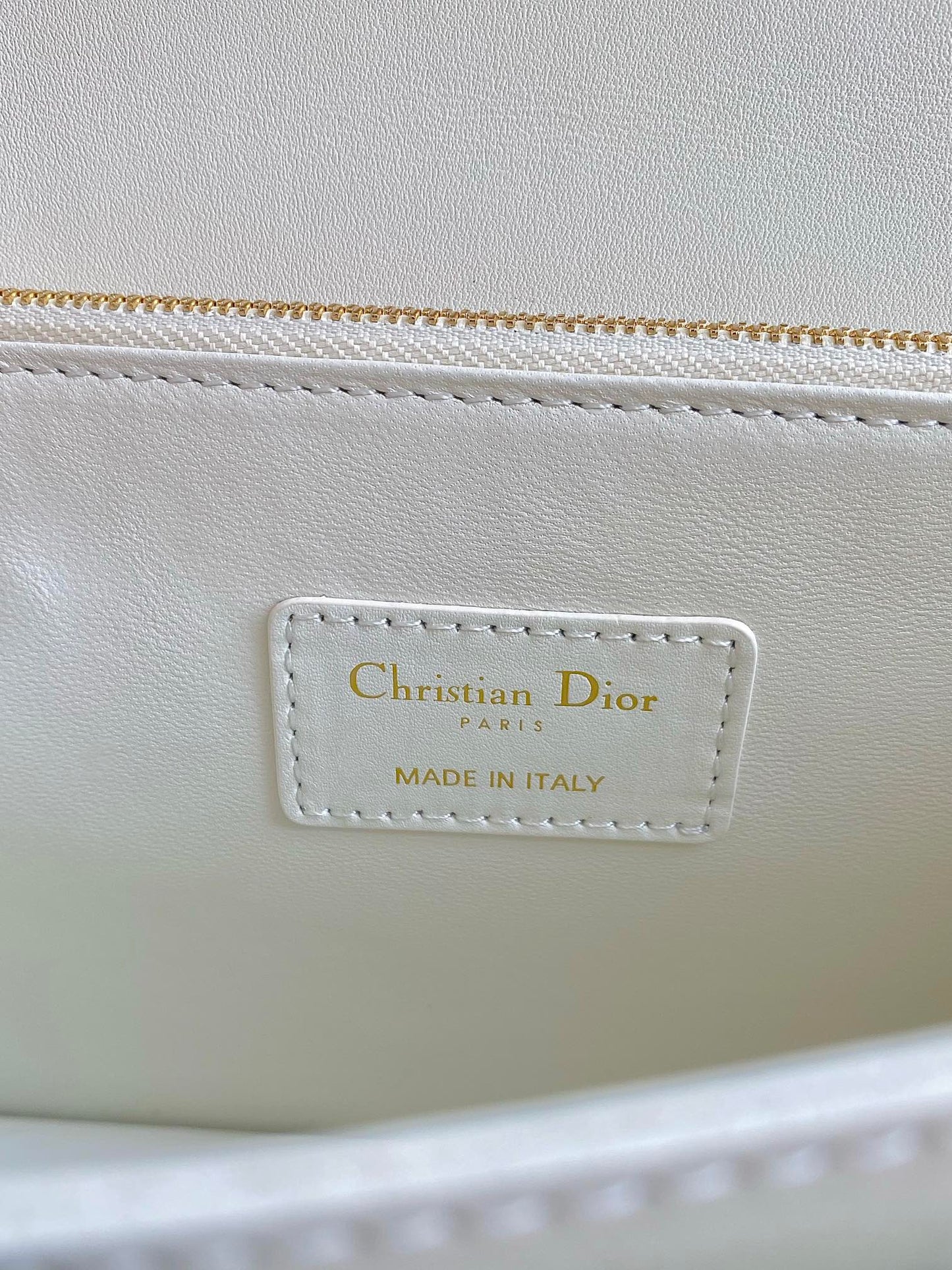 DIOR MISS LADY 24 LARGE BAG IN WHITE LAMBSKIN