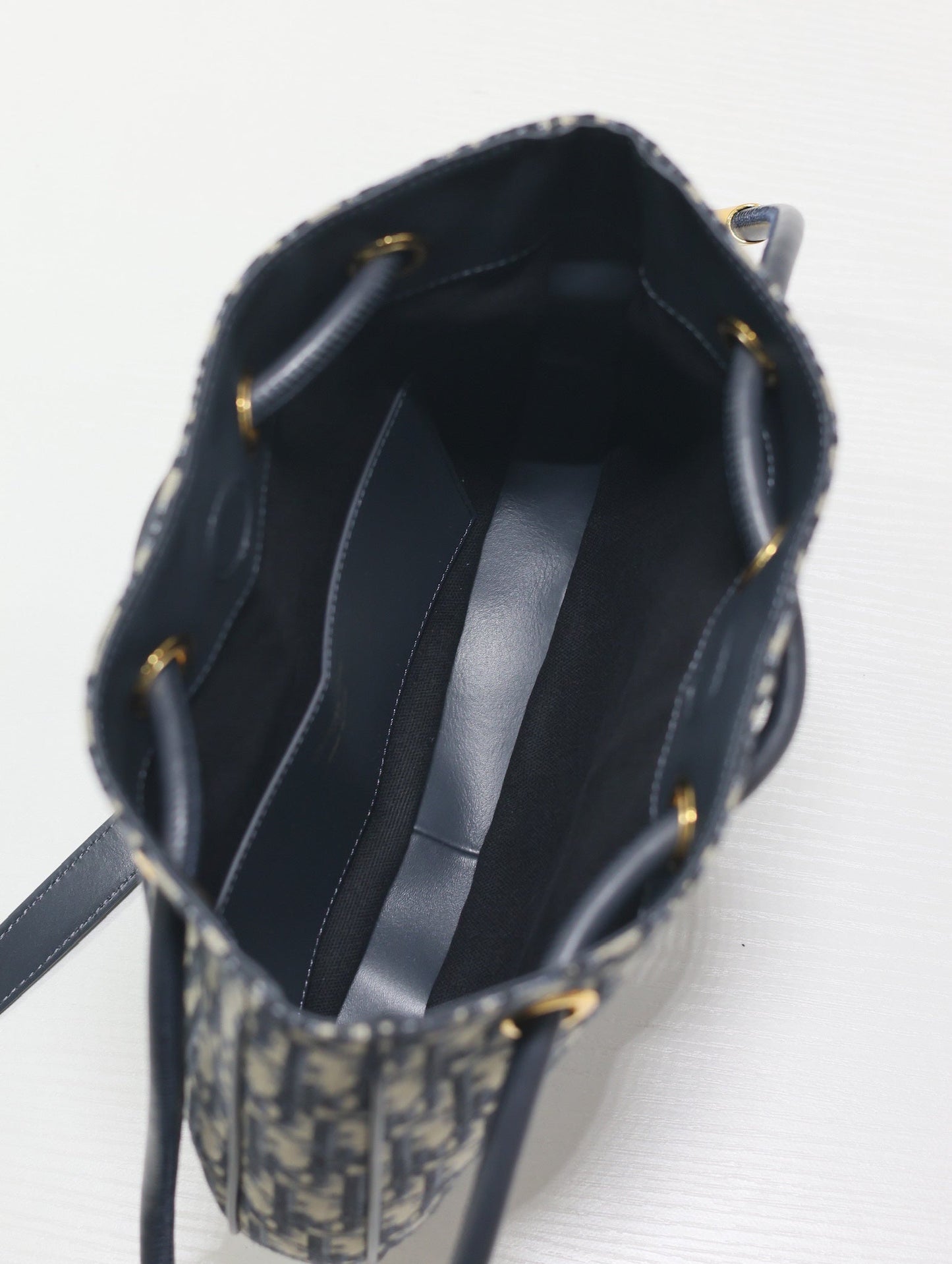 DIOR MINI 27 NOLITA BAG IN BLUE MONOGRAM OBLIQUE JACQUARD