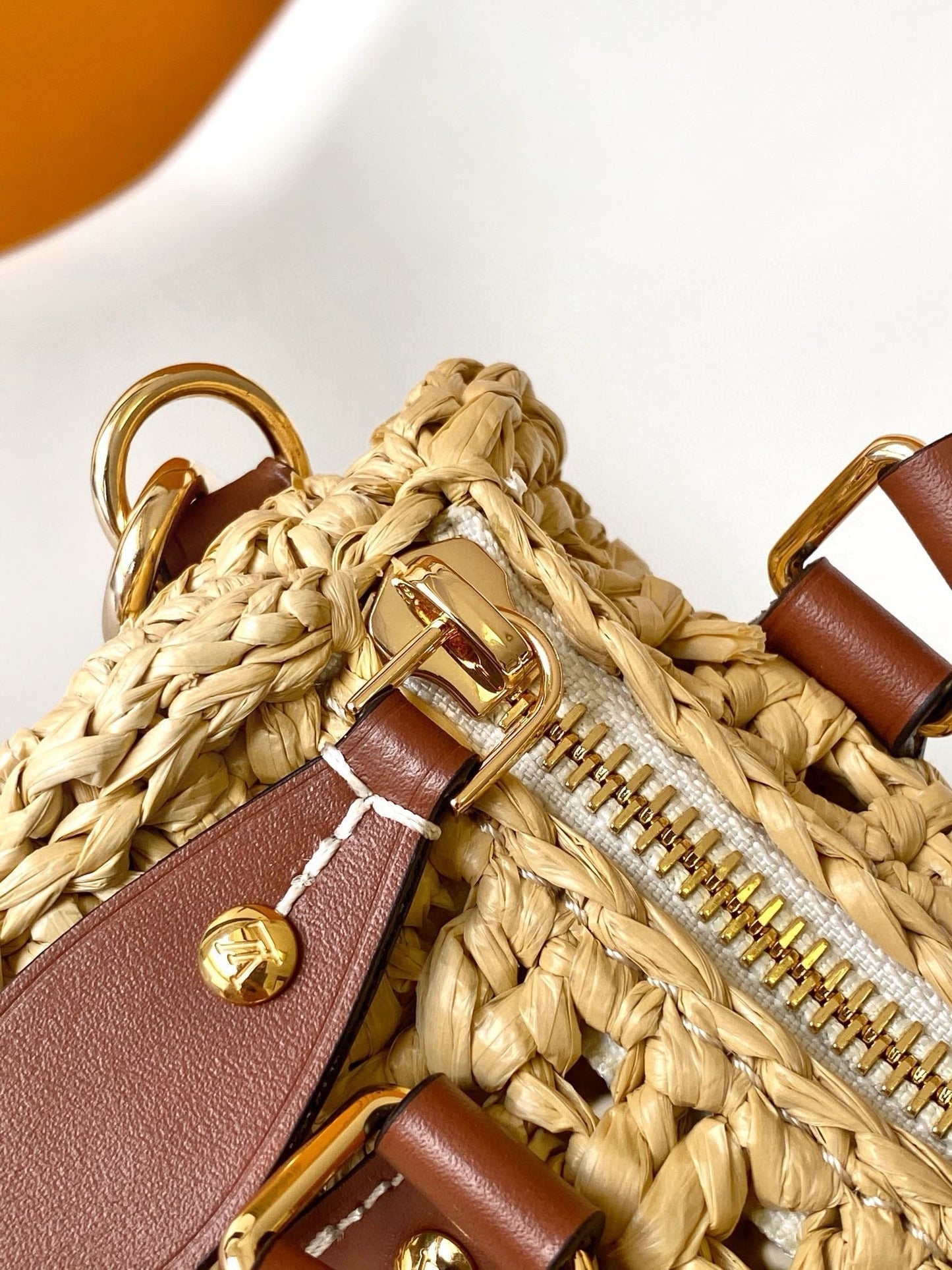 LOUIS VUITTON NANO SPEEDY 16 IN RAFFIA GOLD HARDWARE