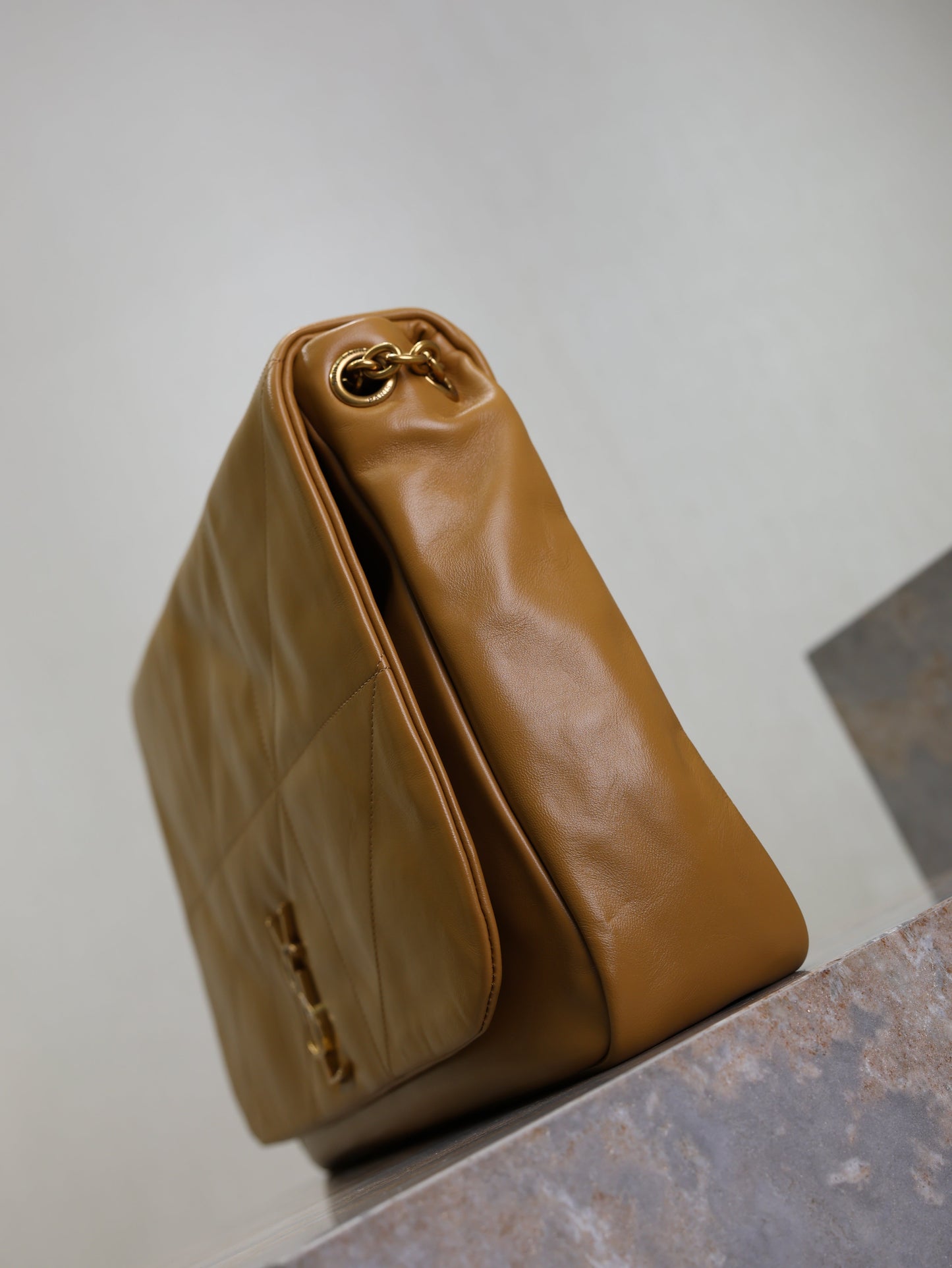 YSL 25S LARGE JAMIE 43 IN DARK GOLDENROD LAMBSKIN GOLD HARDWRE