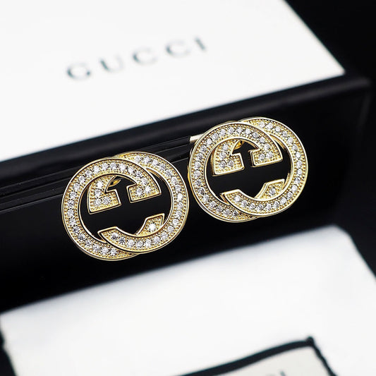 18K Double Gucci Diamonds Earrings