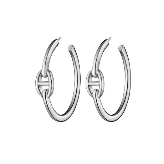 18K Chaine D'Ancre Hermes Earrings
