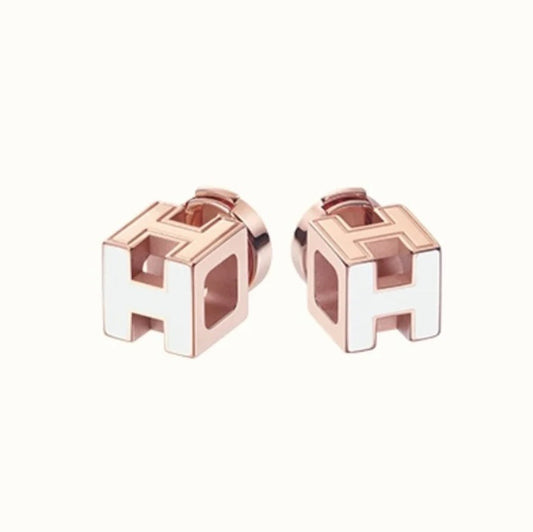 18K Cage D'H Hermes Earrings