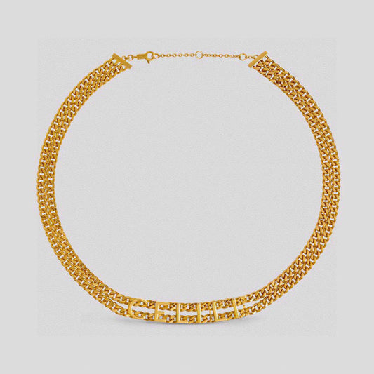 18K Celine Script Choker Necklace