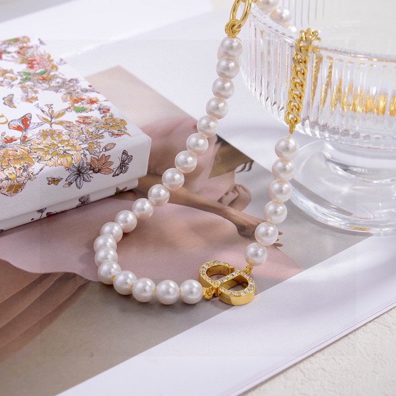18K Petit Dior Pearl Necklace