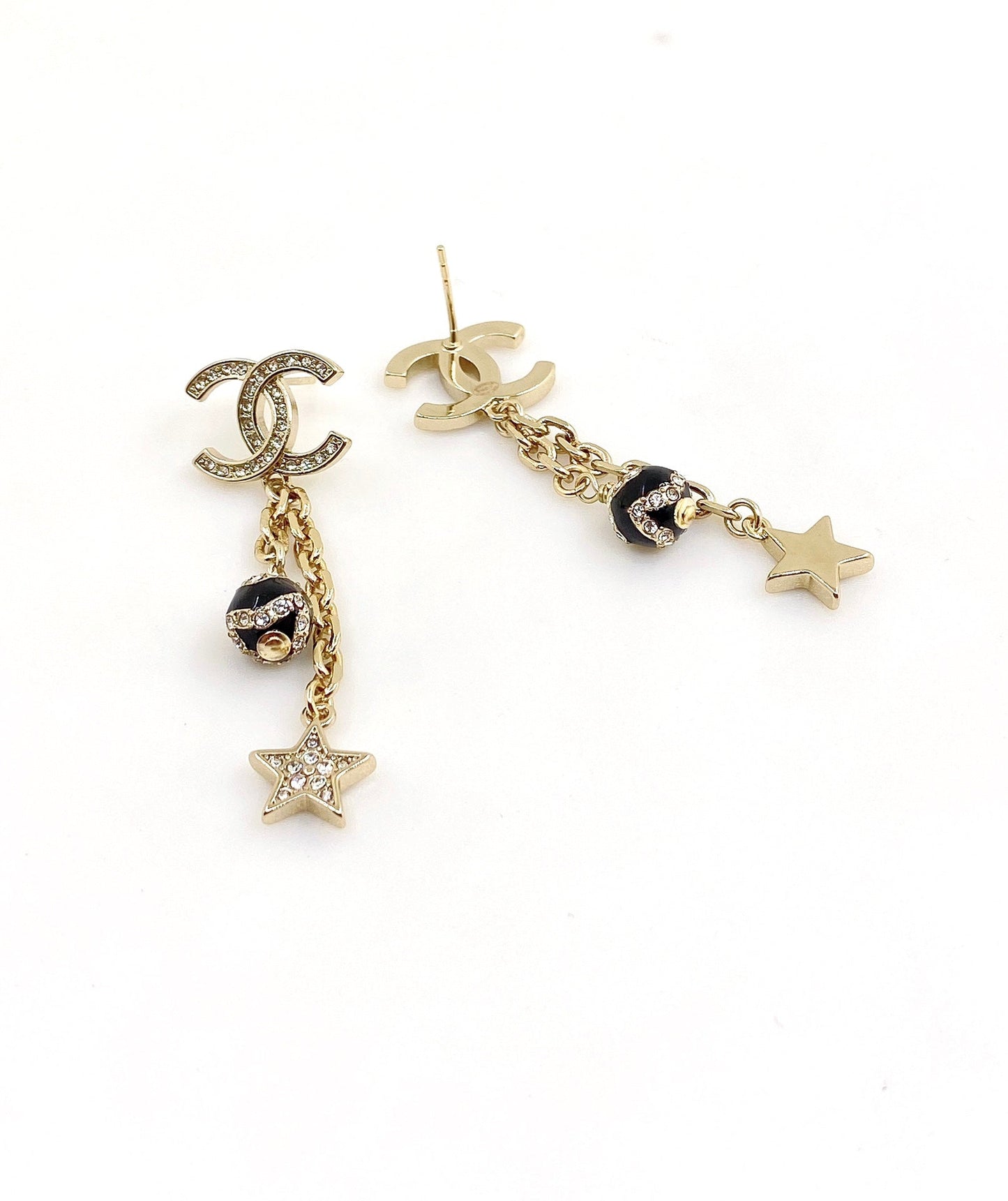 18K  Chanel Star Pearls Earrings