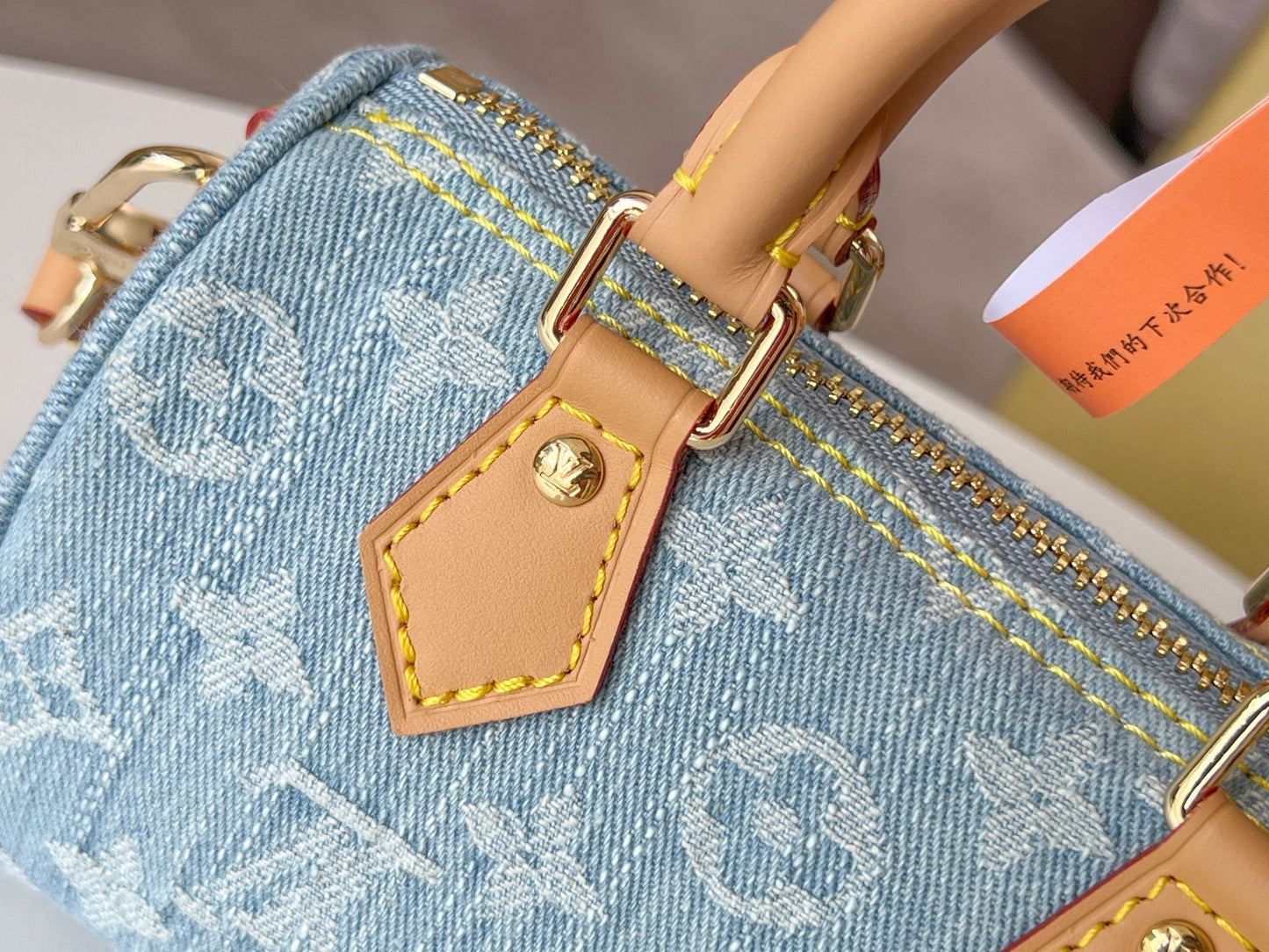 LOUIS VUITTON NANO SPEEDY 16 IN LIGHT BLUE MONOGRAM DENIM