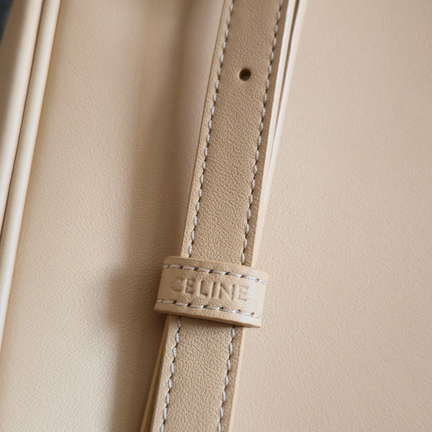 CELINE MEDIUM CAMILLE 16 SOFT BAG 36 LIGHT BEIGE IN SMOOTH CALFSKIN