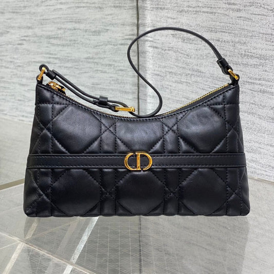 DIOR MISS CARO CIGALE MINI 18 BAG BLACK MACROCANNAGE LAMBSKIN