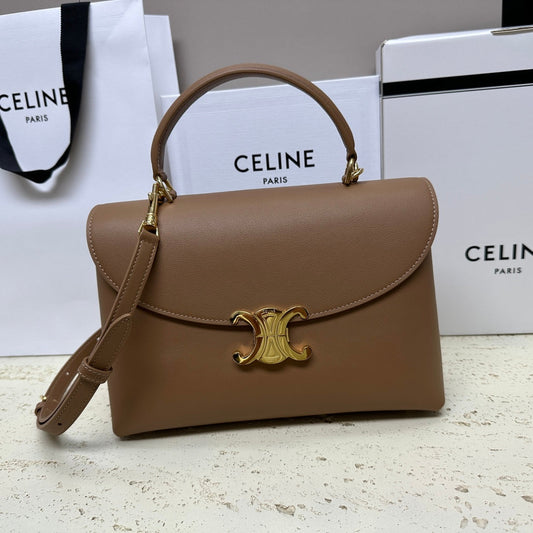 CELINE NINO TEEN MEDIUM 25 BAG IN CHOCOLATE BROWN SOLF CALFSKIN