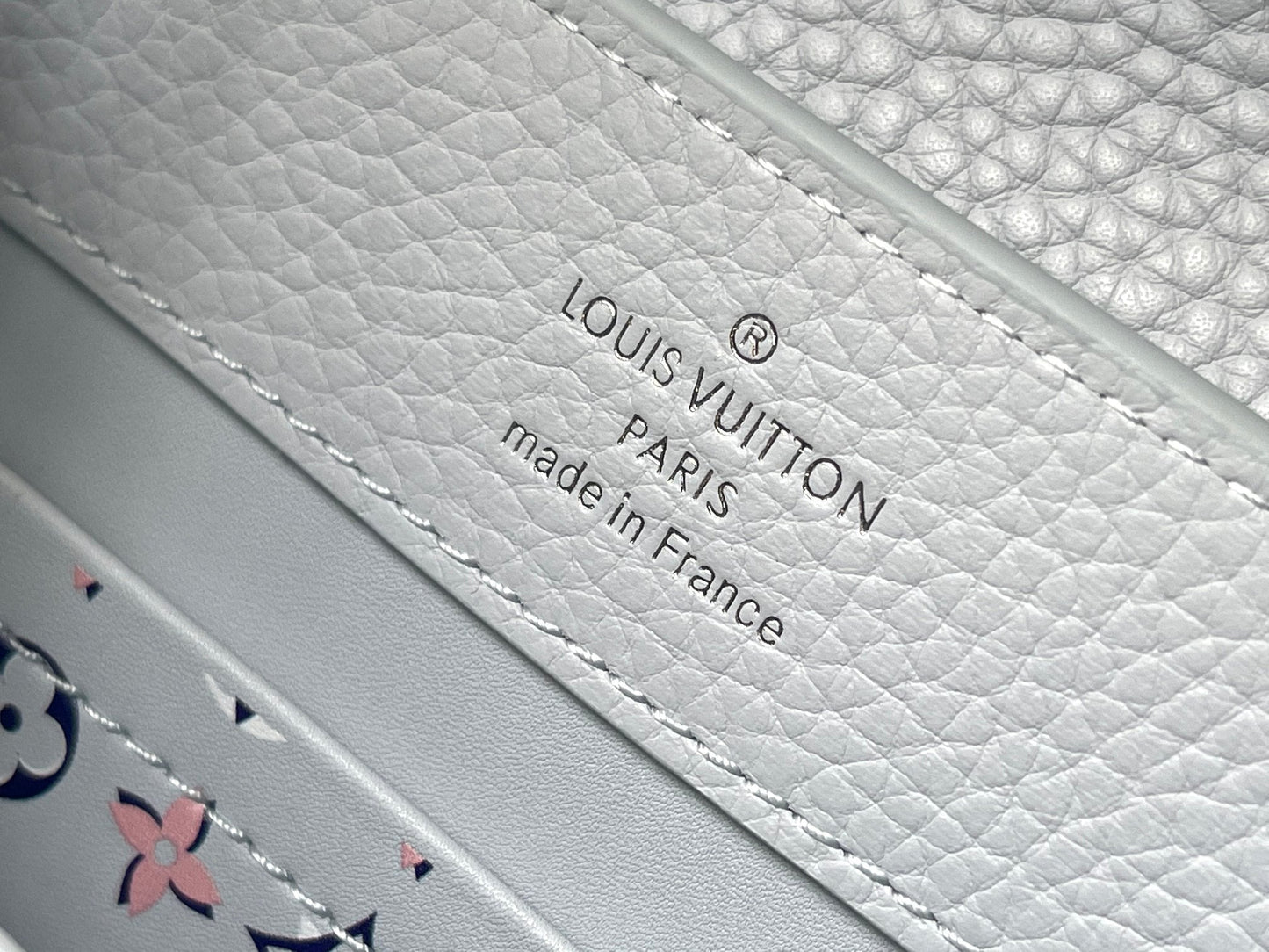 LOUIS VUITTON CAPUCINES MINI 21 IN CHROME GRAY TAURILLON SILVER HARDWARE
