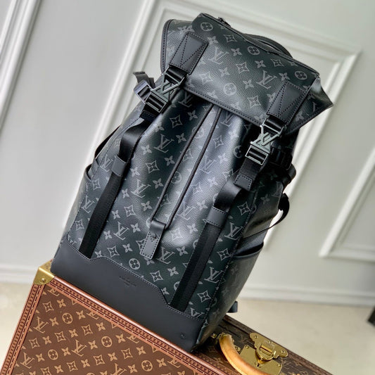 LOUIS VUITTON GETAWAY BACKPACK 50 IN BLACK MONOGRAM ECLIPSE CANVAS AND CALFSKIN