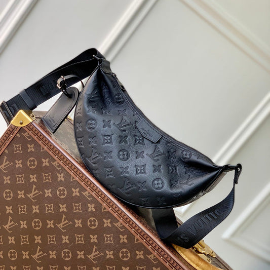 LOUIS VUITTON HAMAC BAG 28 IN BLACK MONOGRAM SHADOW
