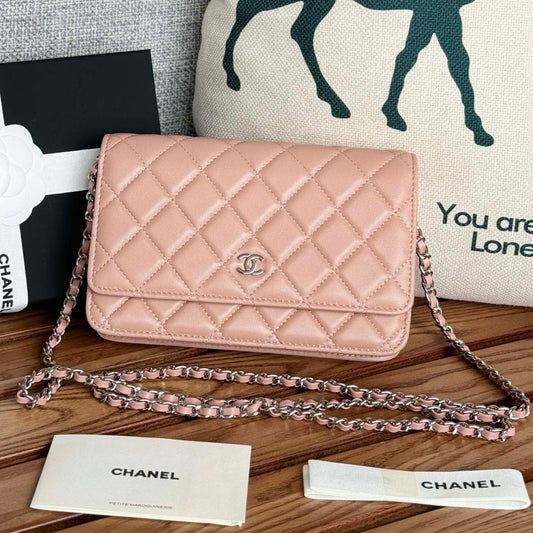 CHANEL WOC ENTRUPY 19 BAG IN LIGHT PINK CALFSKIN
