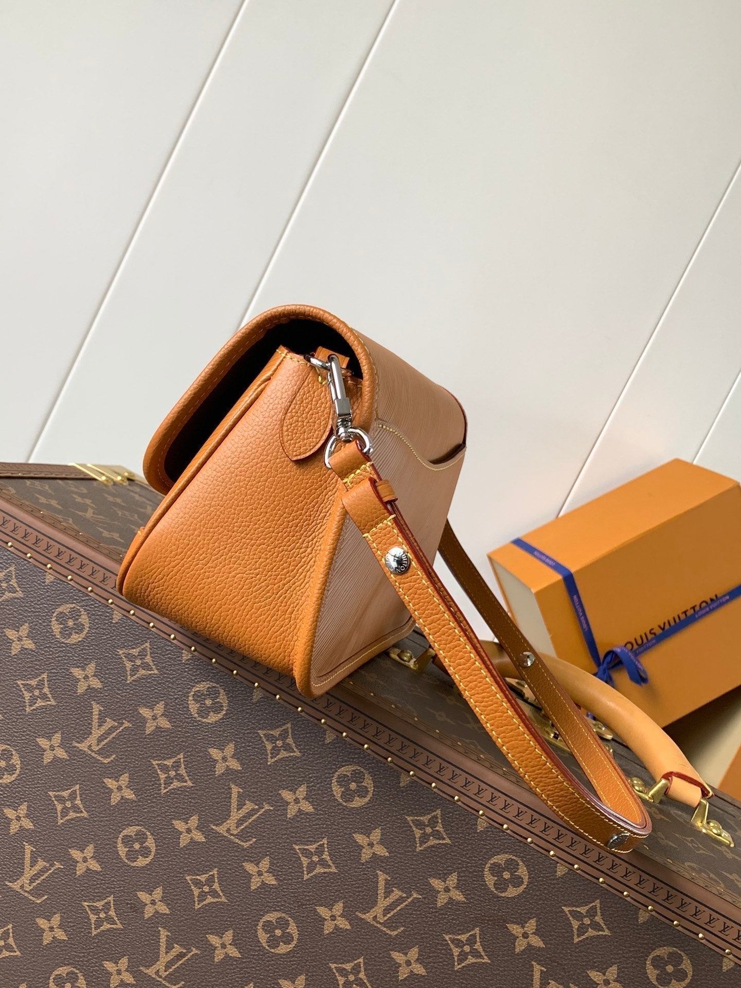 LOUIS VUITTON BUCI BAG 24 IN GOLD MIEL BROWN EPI GRAIN COWHIDE