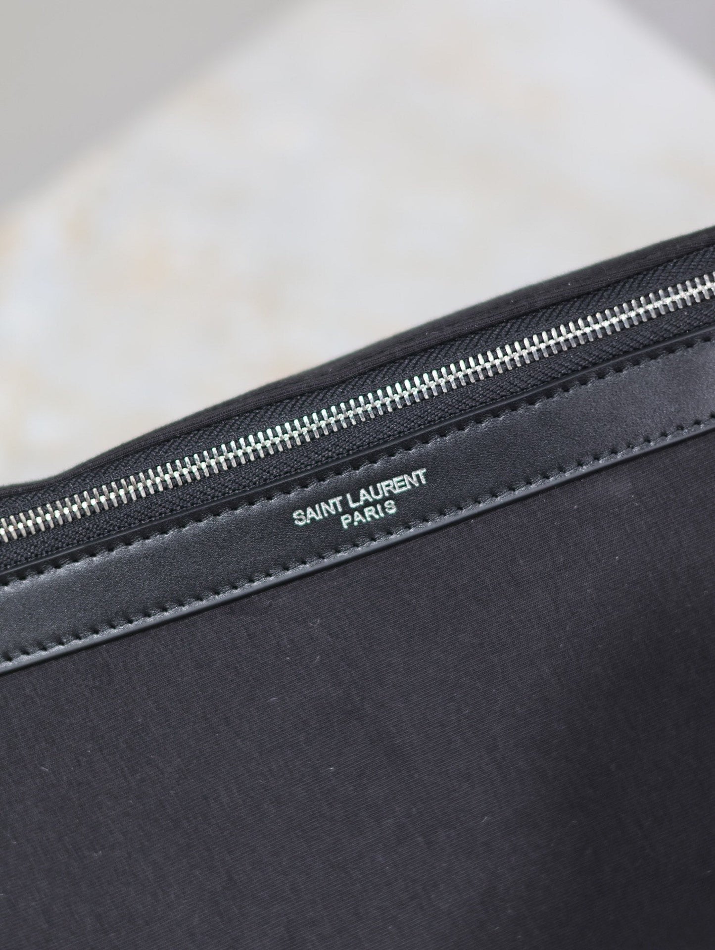 YSL 25S CLASSIC CROSSBODY BAG 26 IN BLACK CANVAS SILVER HARDWRE