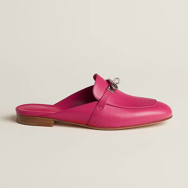 HERMES 0z Mule Rose Framboise