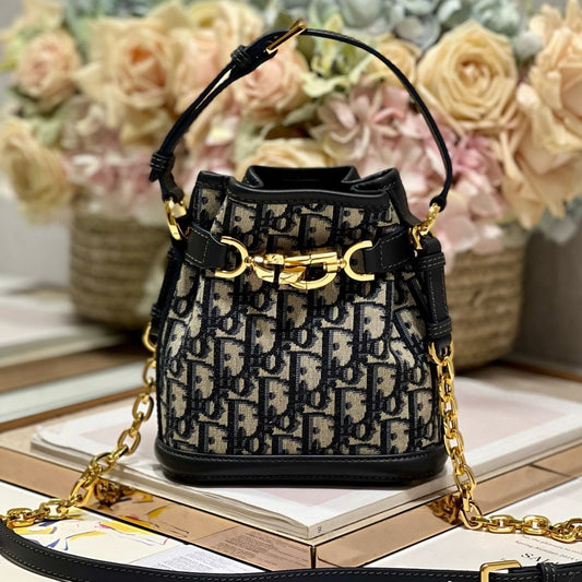 DIOR CEST CD 17CM BLUE OBLIQUE EMBROIDERY