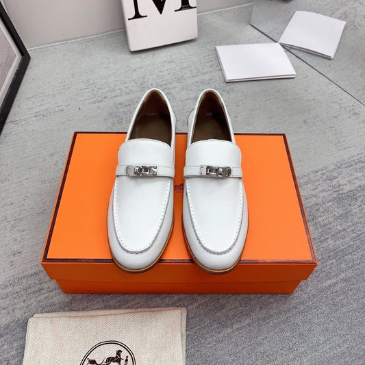 HERMES Destin Loafer White